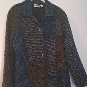 Chico's Textured Multicolor Blazer